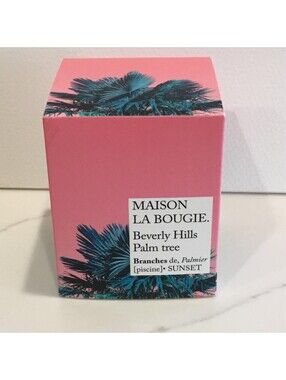New Maison La Bougie Beverly Hills Palm Tree Candle 6.35 Oz. Made in France